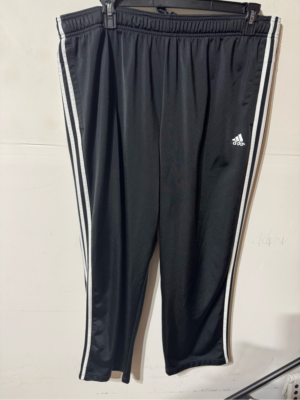 adidas Black Pants with White Side Stripes